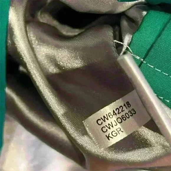 Calvin Klein Women’s Small Green Windbreaker Jacket Zip Pockets Drawstring Logo - Picture 2 of 10